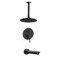 Matte Black Ceiling Tub and Shower Faucet Set